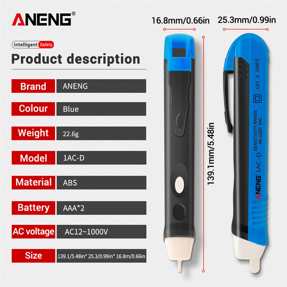 Non Contact Induction Test Pen Electricity Test Pen Ciel Digital 90-1000V 12-1000V AC Voltage Detector Tester Meter Volt Current