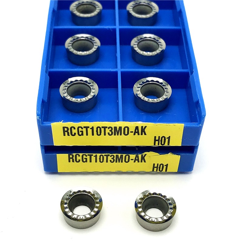 RCGT1204 AK H01 Milling Insert Indexable Tools Cutting Tools for Aluminum CNC Turning Tool RCGT 1204 Teeth Wood Cutting Turning Tools