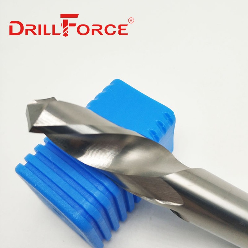 Drillforce 1pc 0.5mm-20mm Left Hand Steel Carbide Drill Bit Reverse Spiral Flute Twist Drill Bit For Steel Alloy Stainless Tool