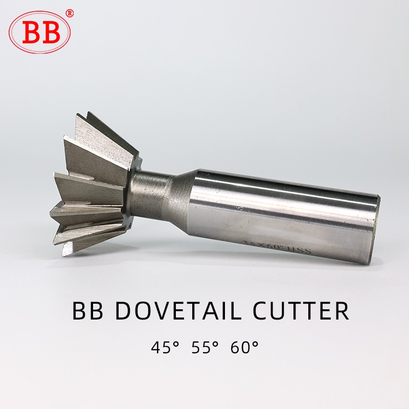 BB HSS Dovetail Cutter 45 55 60 Degree 8mm 16mm 25mm Dovetail End High Speed ​​Steel Mill