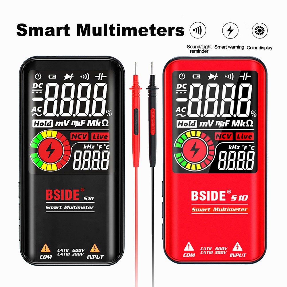 BSIDE Digital Multimeter S11 S20 DC Intelligent DC Omnidirectional AC Capacitor AC Ohm Diode NCV Hz Detector EMF Tester