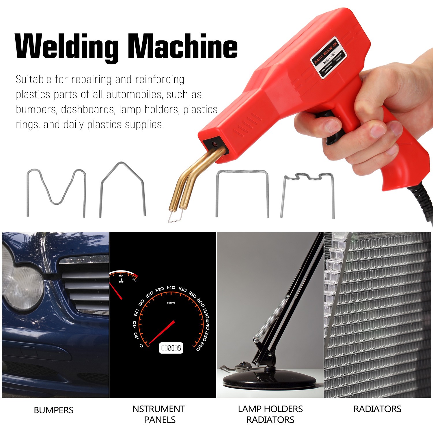 Handy Plastic Welders Garage Tools Hot Staplers Machine Soldering Iron Staple Plastic Repair Machine Car Bumper Repair Tool