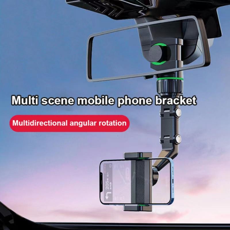 Multifunctional car bracket rearview mirror back seat video shooting kitchen multi-scene use mobile phone holder