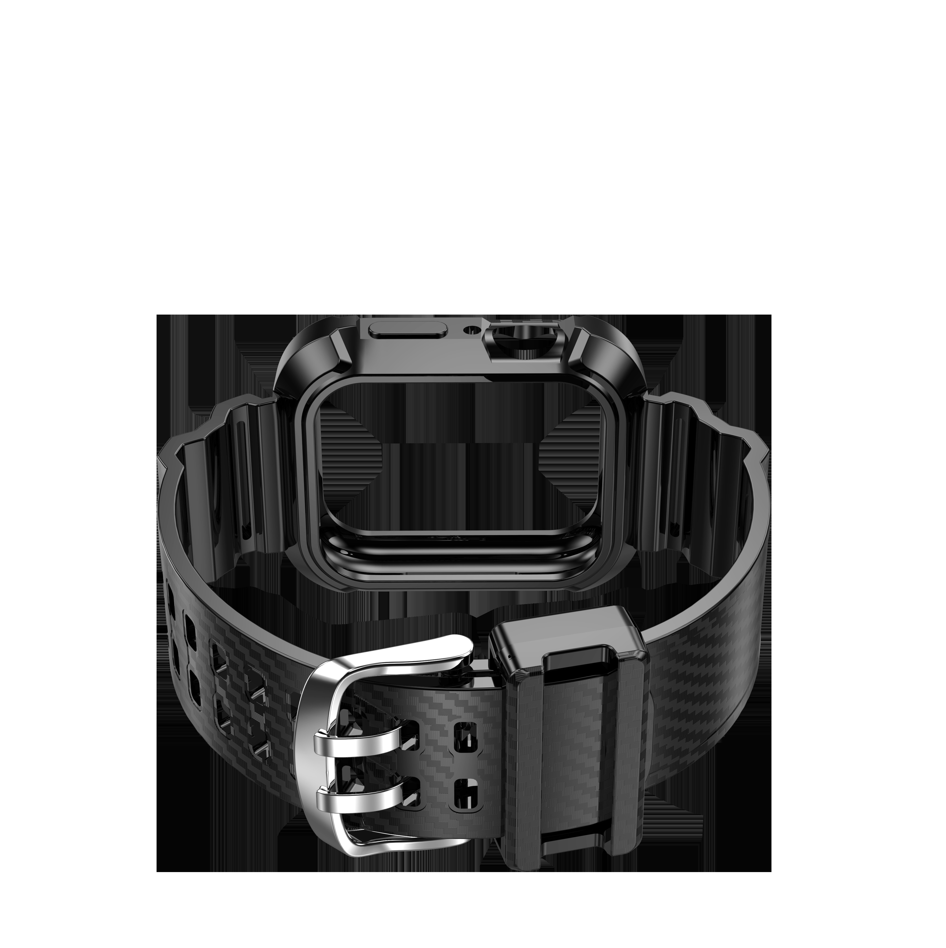 For Apple Watch Band 44mm Watchband Carbon Fiber Watch Strap Loop Ring Casual Watch Correa Strap Wristband for Iwatch