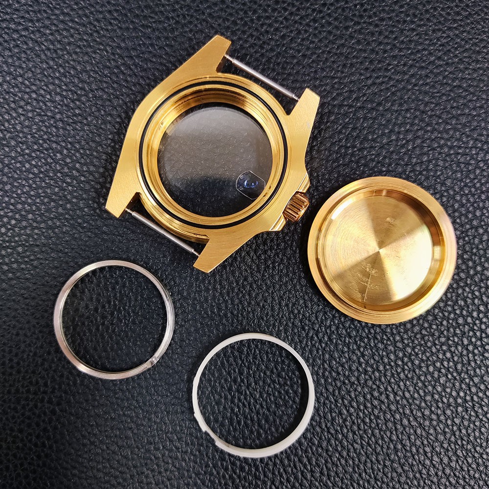 40mm NH35 NH36 Case Sapphire Glass 904L Stainless Steel Watch Bezel Adjustment Fits NH35/NH36/ETA2824 Movement