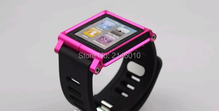 Multitouch Watch Band Kit Wrist Strap Bracelet For iPod Nano 6 6th 6g Aluminum Metal Case