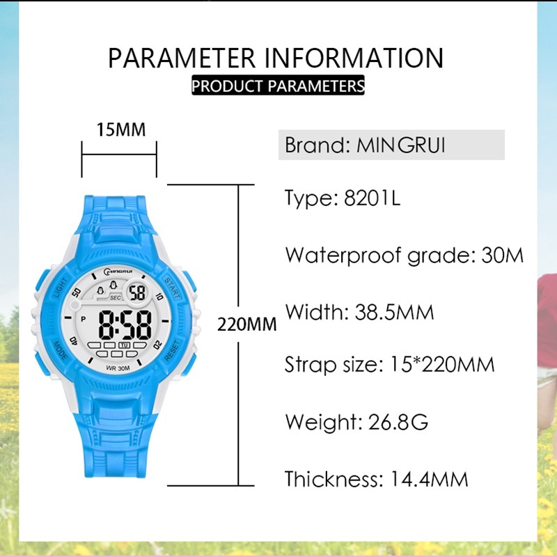 Teenager Sports Watch Waterproof Student Watches Men Women Electron Wristwatch For Girls Boys Luminous Children Digital LED Watch