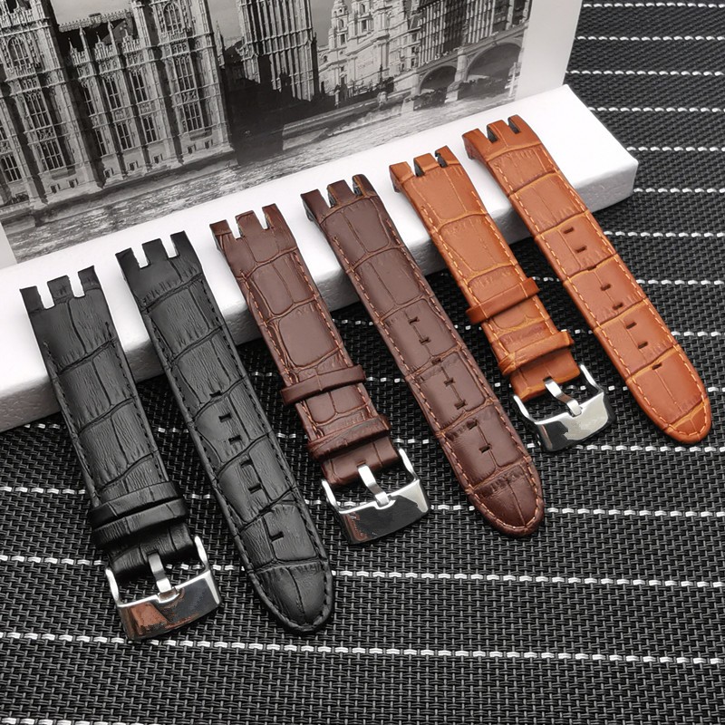 21mm Genuine Leather Watch Strap High Quality Pin Buckle Watch Strap YRS403 401 402G 412 413 418