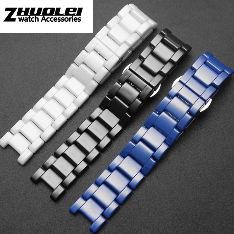 High quality ceramic bracelet for GC watches, ceramic serrated bracelet, fashion