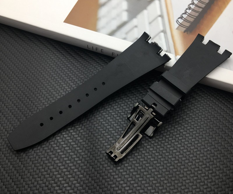 Luxury Brand Silicone Rubber Watchband For Audemars For Piguet Strap 28mm Watch AP Band Men Bracelet Butterfly Buckle Tools