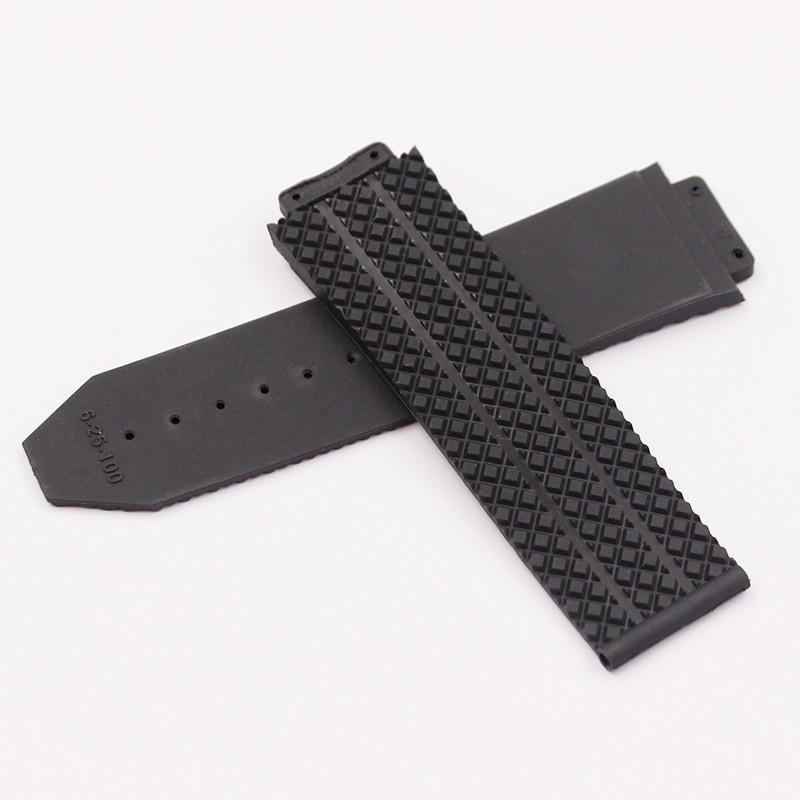 Watch Accessories 17mmx25mm Fit Hublot Series Women Silicone Strap 22mm Rubber Folding Buckle Sport Belt For Men