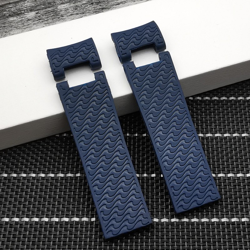 Top Quality 22x20mm Diver & Marine Waterproof Silicone Rubber Watchband Wrist Watch Band Belt for Ulysse Nardin Belt Tools