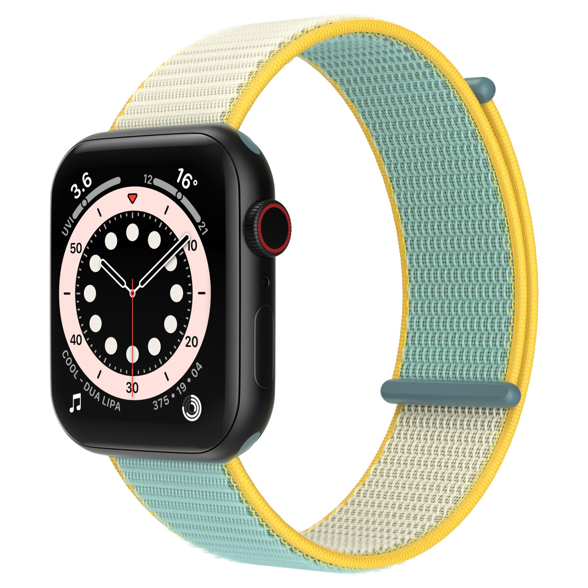 Correa de rivets weave para apple watch, panda de 44mm, 40mm, 38mm, 42mm y 44mm para adjustable velcro apple watch 6 5 4 3 se