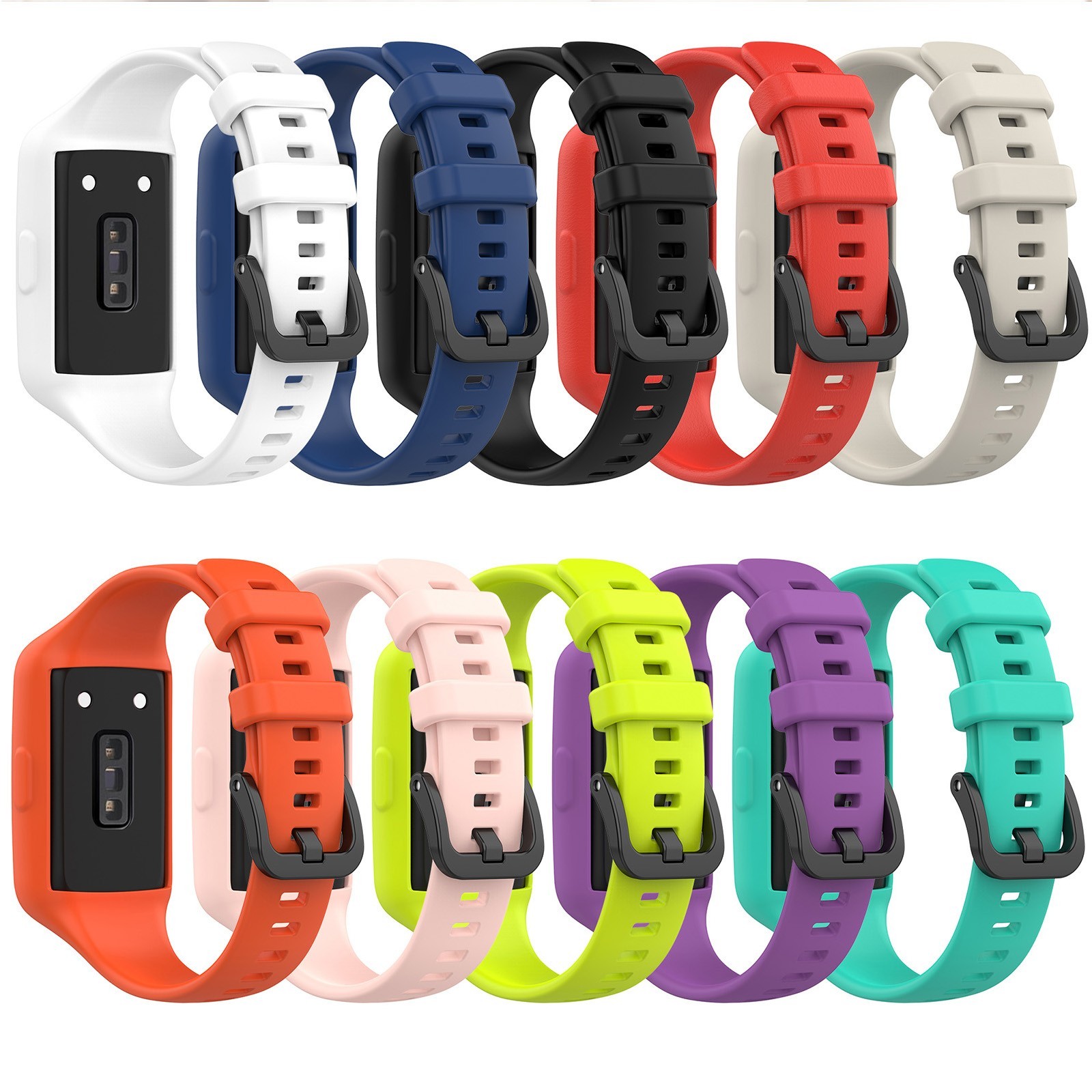 Silicone strap bracelet Huawei Band 6 / Honor Band 6 watchband bracelet de montre korea de reloj pasek do zegarka silica gel