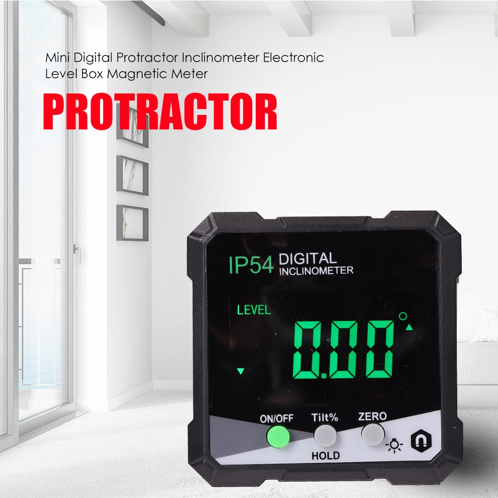 Precision LCD Digital Inclinometer Slope Meter IP54 Waterproof Bevel Gauge Inclinometer Magnetic Based