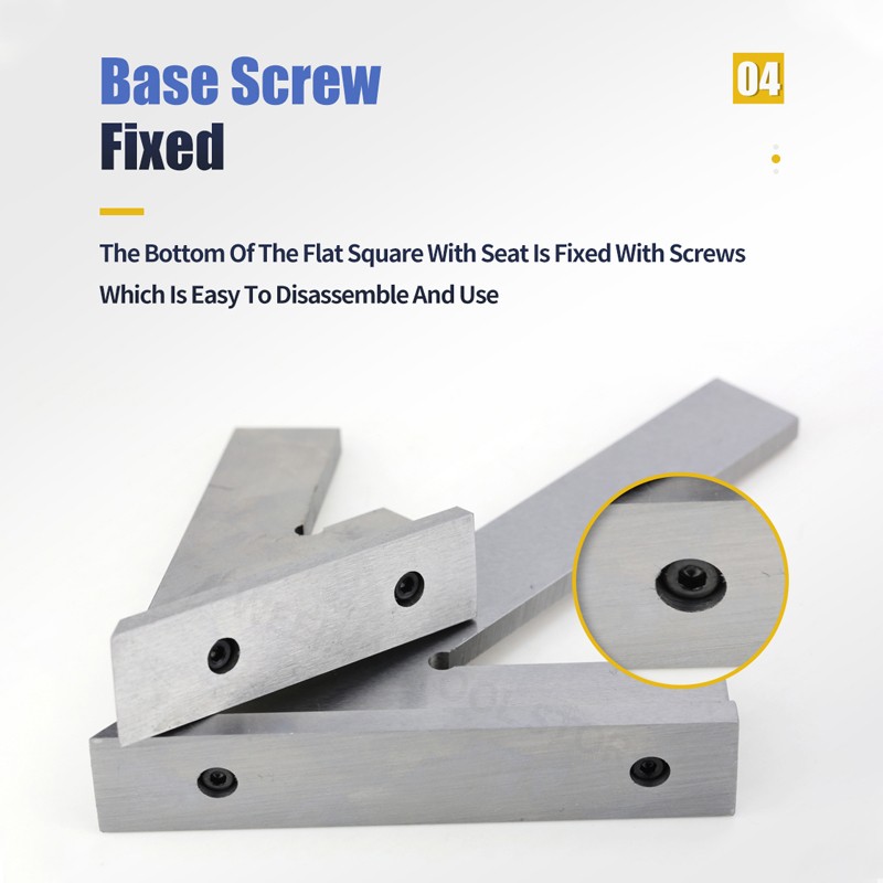 45 Degree Flat Edge Square Measuring Multi Angle Try Square Base Set Square Ruler Measuring Tool Difference Machining Square With Base