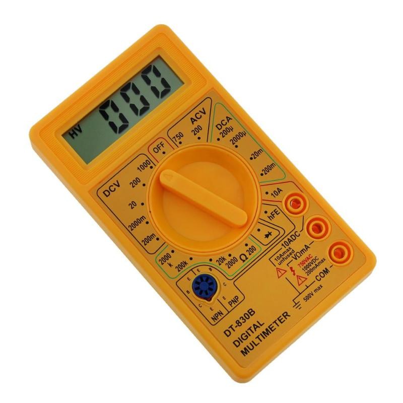 DT830 الرقمية المتعدد الفولتميتر مقياس التيار الكهربائي Ohmmeter DC10V ~ 1000 فولت 10A التيار المتناوب 750 فولت فاحص/ مختبر التيار الكهربائي اختبار شاشة الكريستال السائل