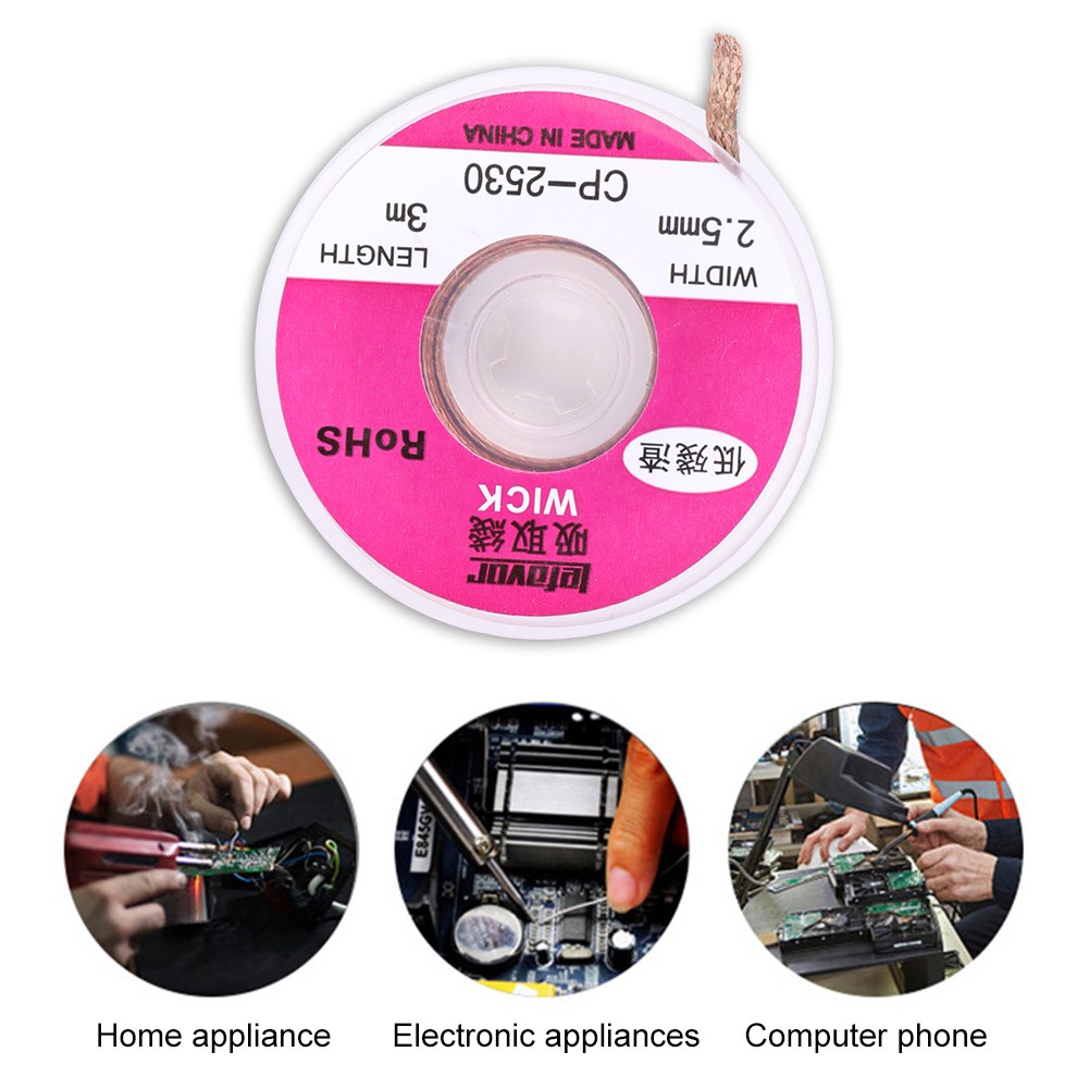 Professional 3M Braid Design Soldering Remover Soldering Tools Corrugated Wire Flux Repair Tools