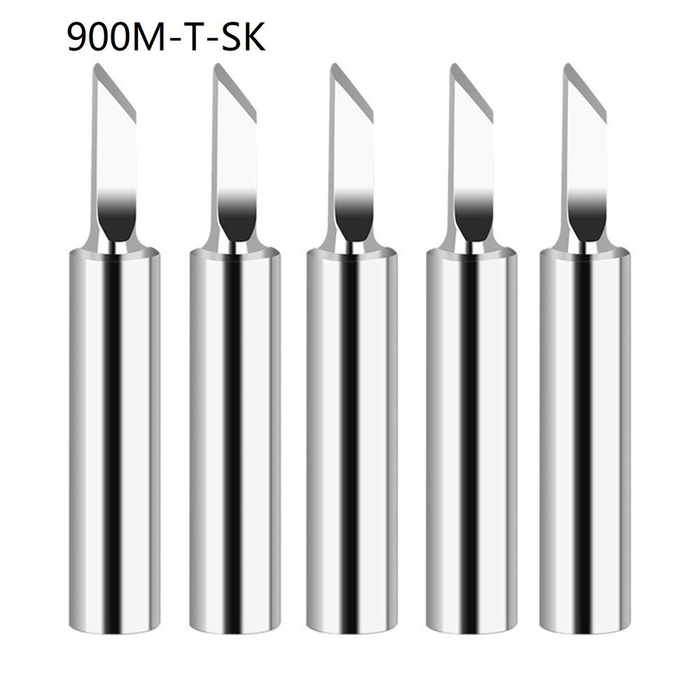 5pcs 900M-T Soldering Iron Pure Copper Soldering Iron Headphones IS/I/B/K/SK/2.4D/3.2D/1C/2C/3C/4C Lead-free Soldering Tips Head