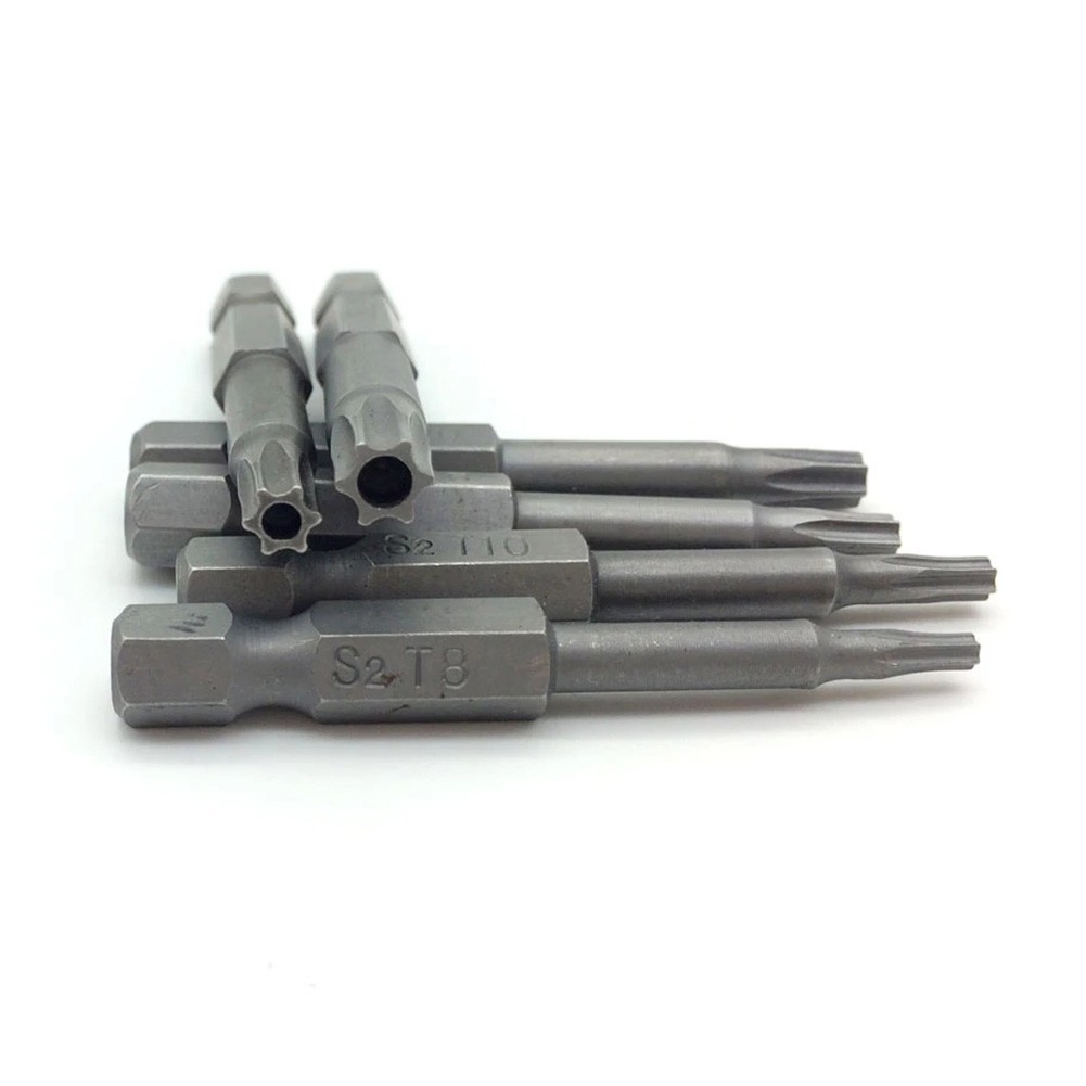 6pcs Set Star Bits Screwdriver Drill Bits Screw Driver Magnetic 1/4" Hex Shank Hand Tools Five-pointed Star Bore Hole 50mm