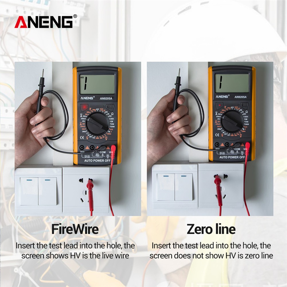 ANENG رقمي متعدد السعة فاحص/ مختبر التيار الكهربائي الفولتميتر مقياس التيار الكهربائي متعدد الوظائف الرقمية متر الطاقة الطاقة 18x9x3.5 سنتيمتر برو