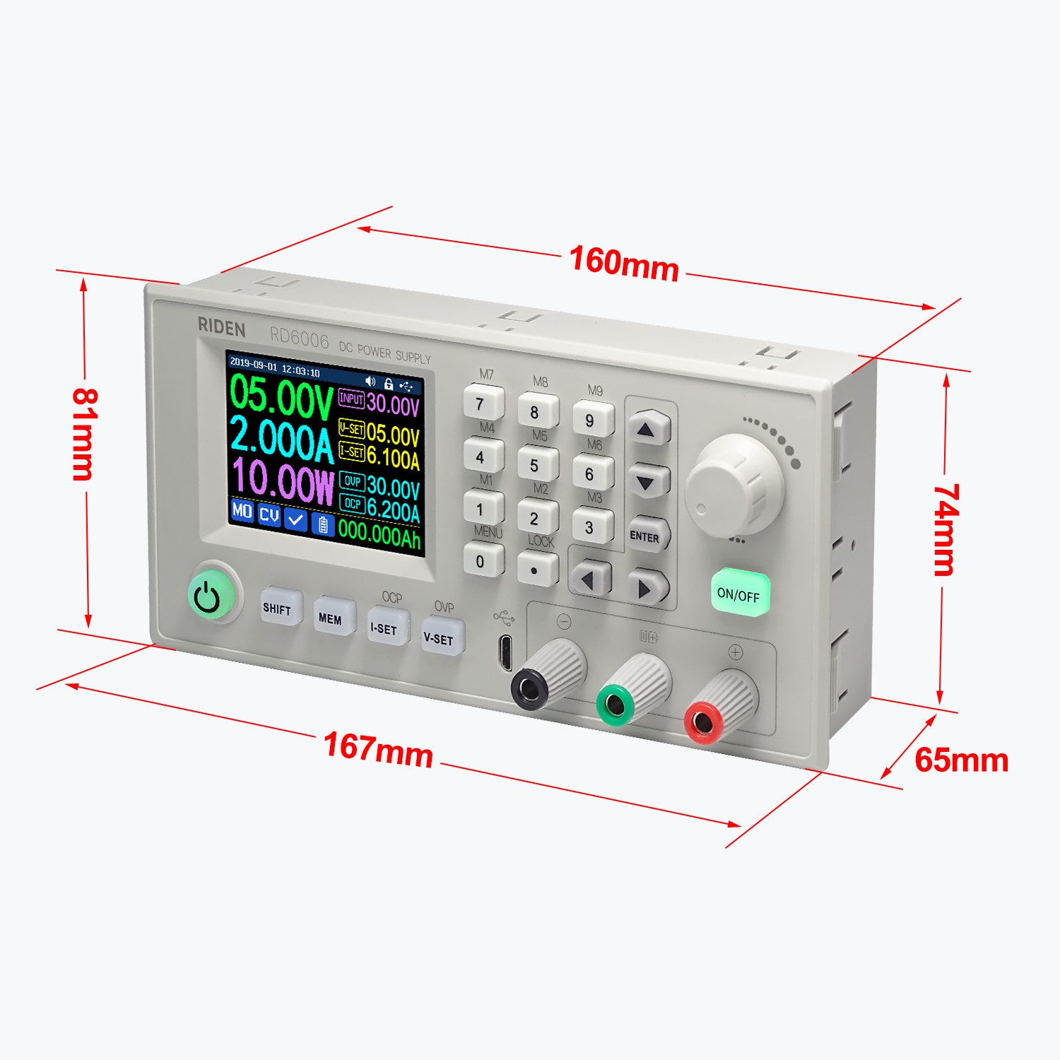 RD RD6006 RD6006W USB WiFi DC DC Voltage Current Step Down Bench Power Supply Module Buck Adjustable Multi Converter 60V 6A