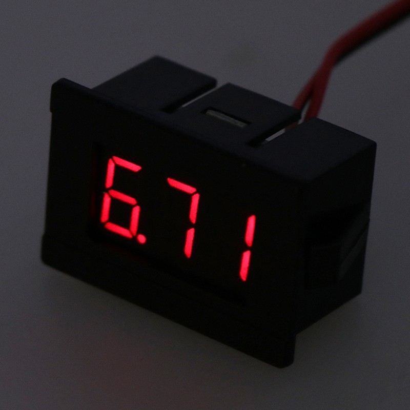 DC 2 Wires 4.5-30V Mini LED Digital Display Voltmeter Volt Voltage Panel Meter