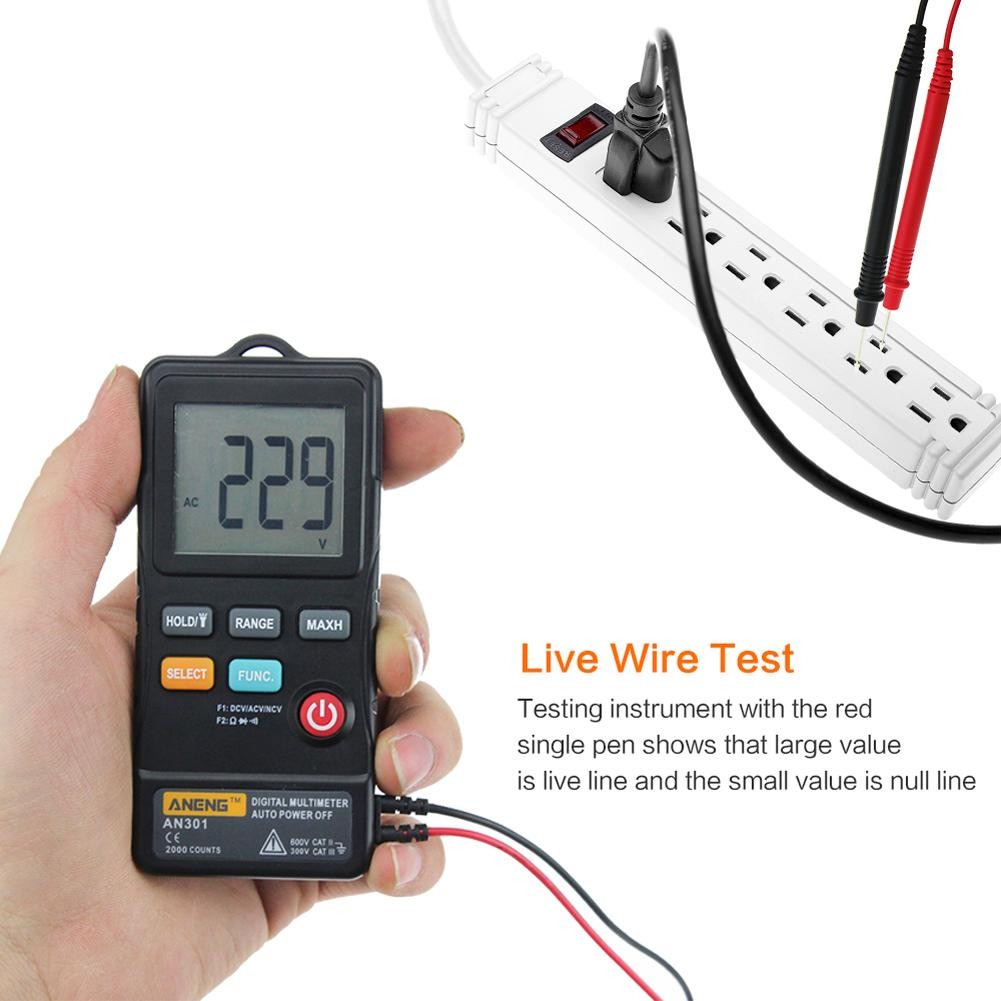 ANENG AN302 Professional Digital Multimeter 7999 Display DC/AC Voltmeter Tester Capacitance Diode NCV Ohm Resistance Hz Test