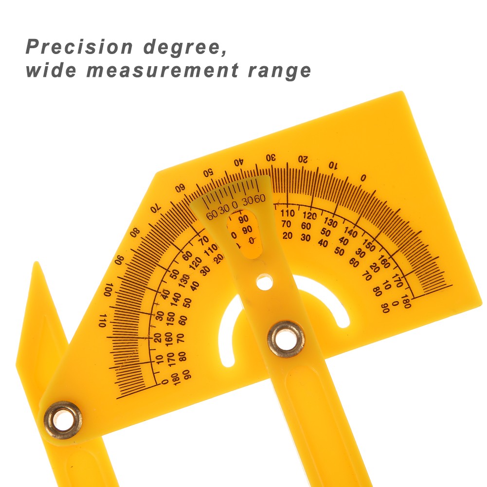 Plastic Angle Measuring Tool Protractor 0-180 Degree Angle Ruler Woodworking Measuring Tools Rotary Measuring Ruler