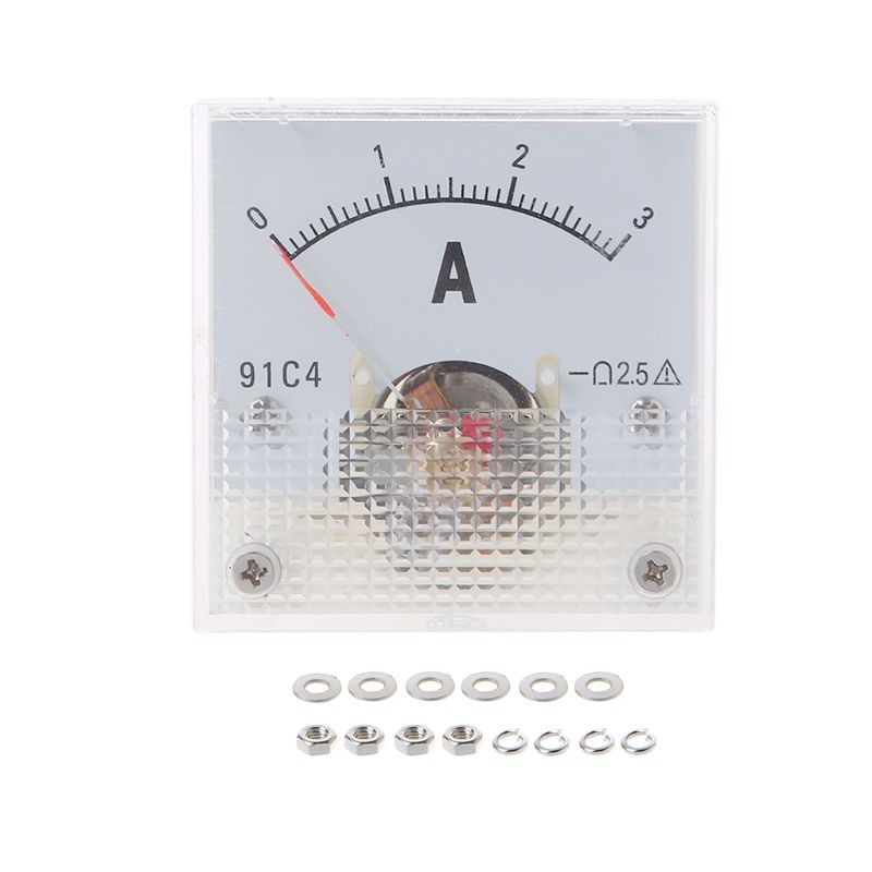 91C4 Amp DC Analog Current Meter Panel Indicator Mechanical Type 1/2/3/5/10/20/30/50/100/200/300/500mA A 193C