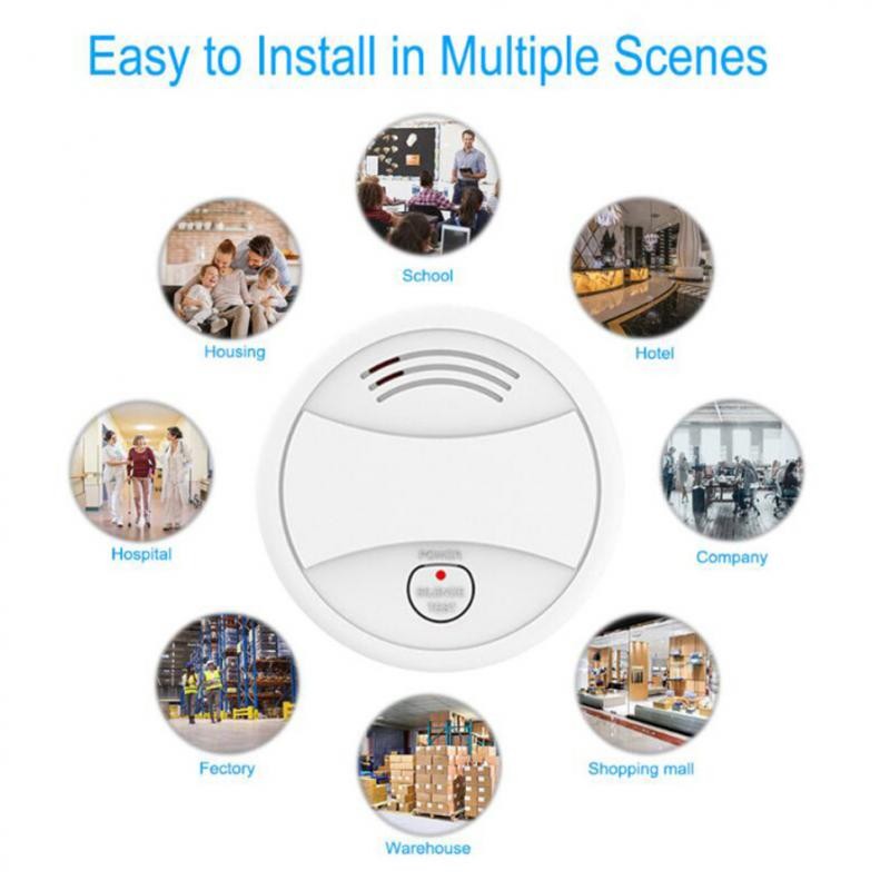 Tuya wifi smoke alarm remote smart home app notification smoke detector home security