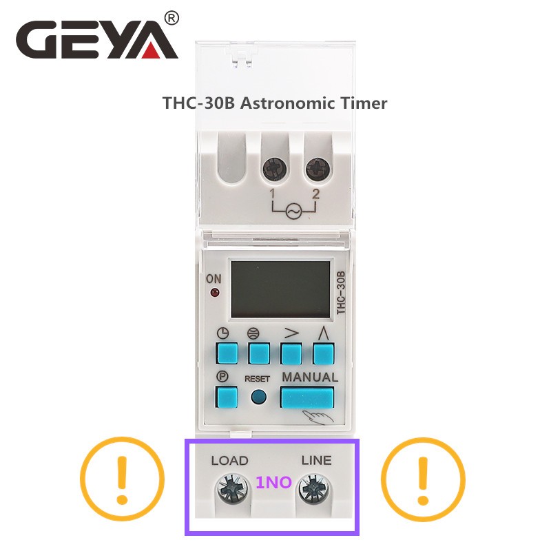 GEYA-مؤقت فلكي THC ، مفتاح LCD ، 16A ، 20A ، 30A ، 110V ، 220V