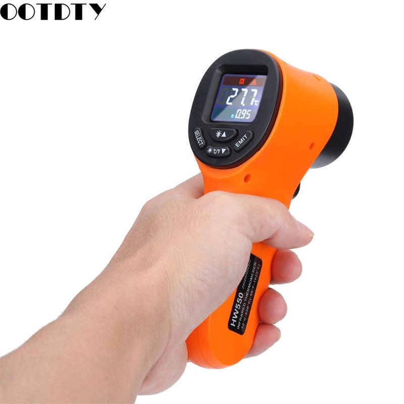 LCD Infrared Thermometer Non Contact Laser Point Industrial Thermometer Heat Gun 50~550℃ -58~1022℃ HW550