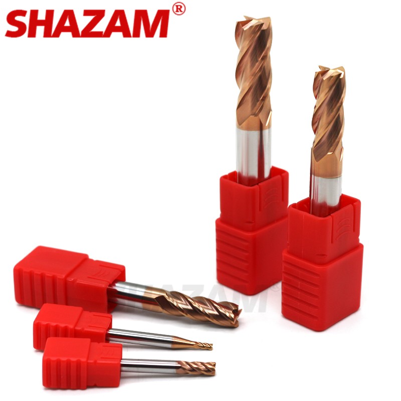 Milling Cutter Alloy Coating Tungsten Steel CNC Tool Maching Hrc55 Endmill SHAZAM Milling Cutter Machine Tools 4.5/5.5/6.5/7.5