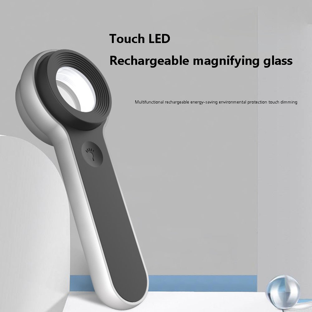 10X Smart Portable Magnifying Glass with LED UV Lights Insect Monitoring Jewelry Appraisal Magnifier Loupe Aid Tools