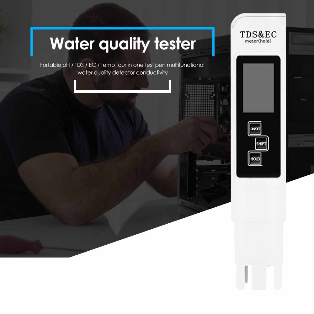 3 in 1 PH Meter TDS EC Meter TDS Bhd Tester Digital LCD Water Tester Pen Water Purity PPM Water Filter Hydroponic Quality Control