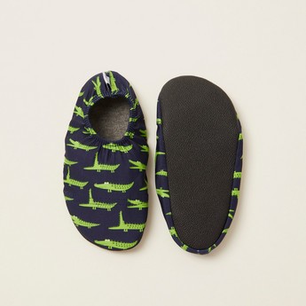 Alligator Printed Slip-On Footies