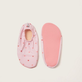 Slipstop Heart Print Slip-On Shoes