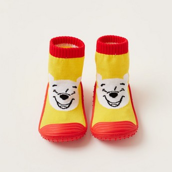 Winnie the Pooh Textured Soft Slip-On Booties