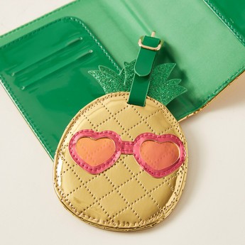 Charmz Applique Detail Passport Cover and Luggage Tag