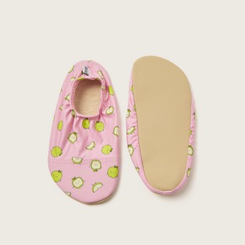 Slipstop Apple Print Slip-On Shoes