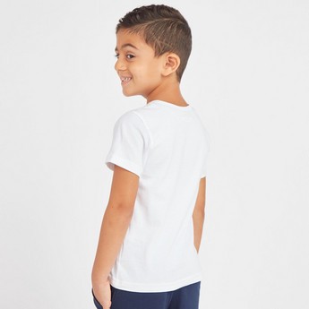 Juniors Solid T-shirt with Round Neck and Short Sleeves - Set of 2