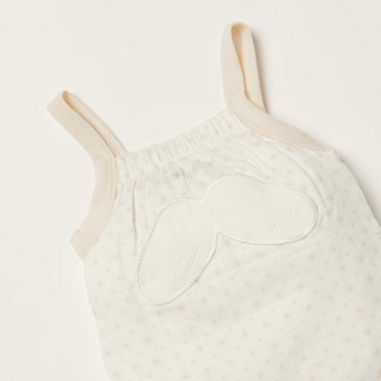 Giggles Printed Bodysuit with Spaghetti Straps