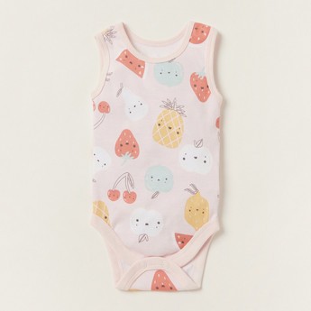 Juniors Printed Sleeveless Bodysuit - Set of 5