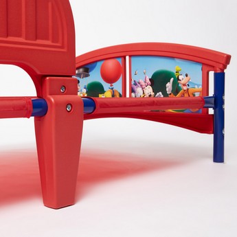 Disney Mickey Mouse Print Toddler Bed with Guardrails