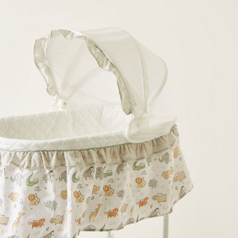 Juniors Printed Bassinet with Canopy