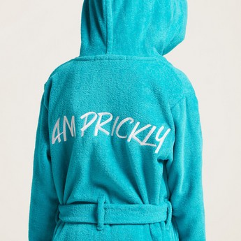 Juniors Textured Robe with Hood and Pockets