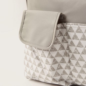 Juniors All-Over Triangle Print Diaper Bag