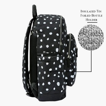 Little Story Printed Travel Diaper Backpack with Adjustable Straps