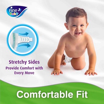 Fine Baby DoubleLock Technology Size 5 Maxi 11-Diaper Pack - 11-18 kgs